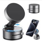 Stylish 360 rotating magnetic phone stand with adjustable angle and sleek design.