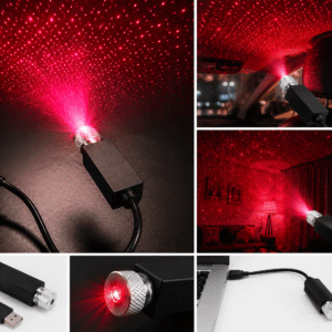 usb mini star projector light – flexible laser atmosphere lamp for car & room