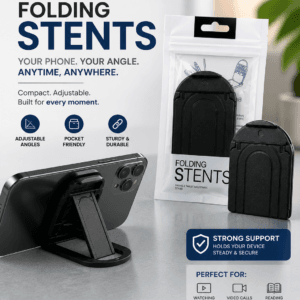 portable foldable mobile phone stand – adjustable lightweight pocket size desk holder for mobile