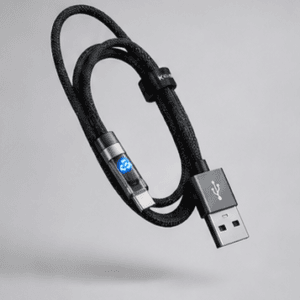 120w fast charging usb to type c cable with led digital display | braided nylon data cable | pd fast charge