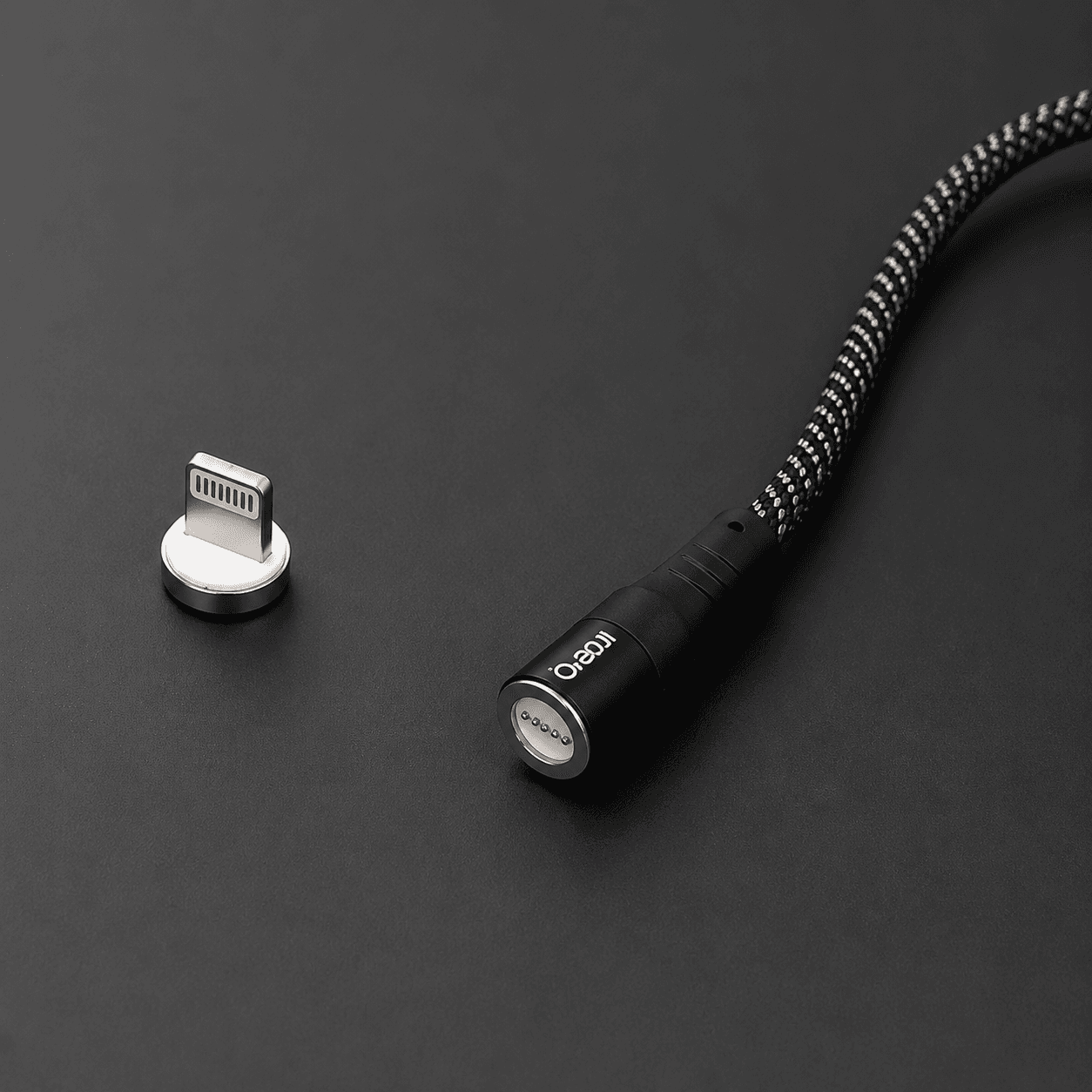 3 in 1 magnetic fast charging cable usb to lightning | braided nylon charging cable