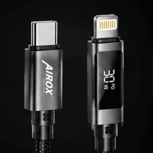 40w pd fast iPhone charging cable usb c to lightning with digital display