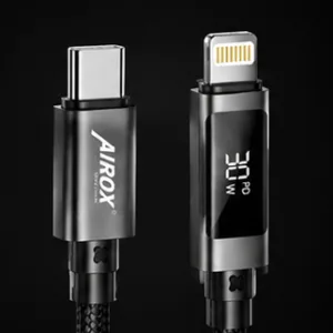 40w pd fast iPhone charging cable usb c to lightning with digital display