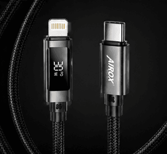 40w pd fast charging usb c to lightning cable with digital display 40w pd fast charging usb c to lightning cable with digital display