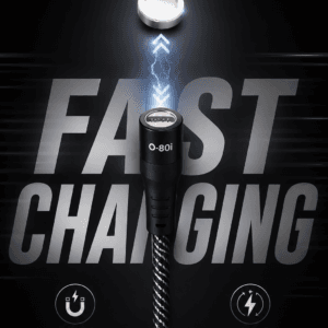 3 in 1 magnetic fast charging cable usb to lightning | braided nylon charging cable