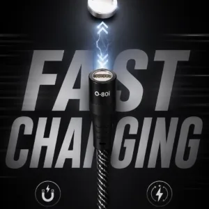3 in 1 magnetic fast charging cable usb to lightning | braided nylon charging cable