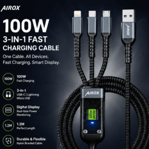 Airox 100W 3-in-1 Fast Charging Cable