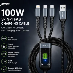 Airox 100W 3-in-1 Fast Charging Cable